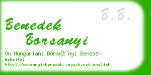 benedek borsanyi business card